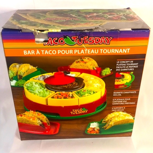 Taco Tuesday Kitchen Nwot Taco Tuesday Lazy Susan Taco Bar Poshmark